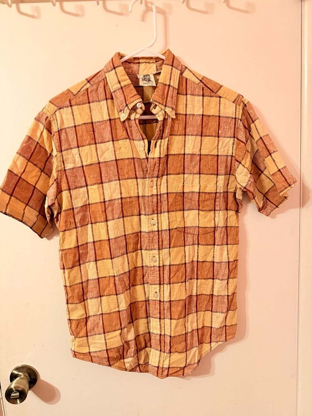 Vintage Kennington Ltd. California Short Sleeve Plaid Button Down Shirt